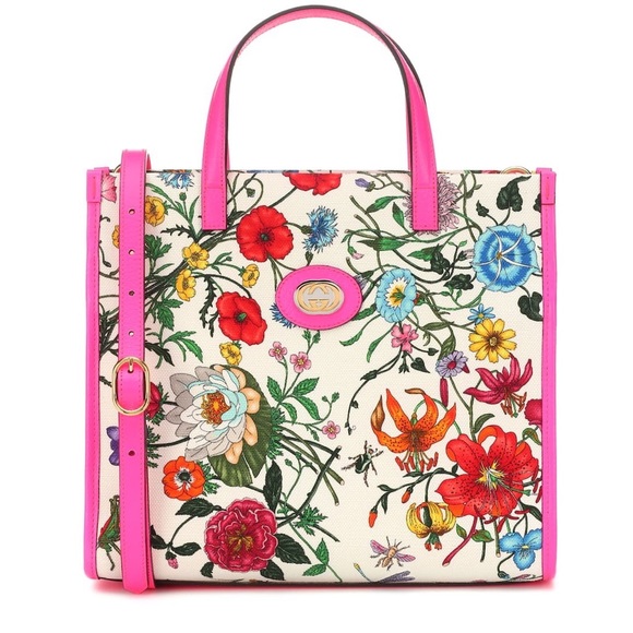 gucci flora tote bag